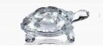 Anubhav Janni Turtle Crystal Glass Tortoise With Plate For Feng Shui And Vastu Lucky Home Showpiece Gift Clear Tray Good Luck Money Turtoise Best Career Pond Pot (Pack Of 1 Pcs) - Image 3