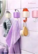 Anubhav Janni Cartoon Animal Key Holder Hook Magic Creative Coat Squirrel Shape Hanger Utility Hooks Hat Gift Brown Shaped Wall Cute Kids Room Living Bedroom Home Decoration (Pack Of 1 Pcs) - Image 3
