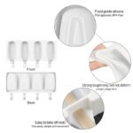 Anubhav Janni Silicone Ice Candy Mould Big Oval Mini Cream Cake Cakesicle Popsicle Mold Popcicle Molds Pop Molds Cavities Ice Chocolate Wooden Sticks Shape Reusable Makers Kulfi (Pack Of 1 Pcs) - Image 3