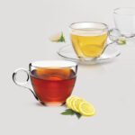 Anubhav Janni Classics Tea Cup Glass Cups Transparent Coffee For Home Office Kitchen Cafe Hotel Crystal Clear Classic And Saucer Each Espresso Cappuccino (Set Of 6 Pcs) - Image 3