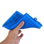 Anubhav Janni Silicone Ice Tray Square Blue Flexible BPA Free Cube Mold Easy Release Reusable Freezer Cubes Whiskey Juice Cocktails Pop Out Stackable Molds Chocolate Candy Makes (Pack Of 1 Pcs) - Image 3