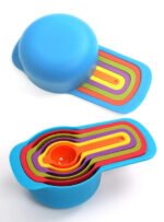 Anubhav Janni Measuring Color Spoon Plastic Colorful Cup Set Multi Function Spoons Kitchen Tools Baking Cups Teaspoon Rainbow Colors Utensil In And Spoon Multicolor (Set Of 6 Pcs) - Image 3