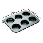 Anubhav Janni 6 Slot Muffins Tray Cup Cake Mould For Baking Muffin With Mould Bread Tart Making Set Combo Decoration Tools Can be Used Cooker Cavities Bakeware Cupcake Baking (Pack Of 1 Pcs) - Image 4