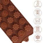 Anubhav Janni Mix Shape Silicone Chocolate Mold Moulds Heart Flower Candy Molds For Chocolate Jelly Gummies Flexible Non Stick Reusable Baking Trays Mini DIY Sweets (Pack Of 1 Pcs) - Image 4