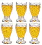Anubhav Janni Pineapple Glass 180 Ml Design Water Set Transparent Premium Embossed Glasses Water Juice Mocktails Beverages Stylish Drinkware Home Party Use Crystal Clear (Set Of 6 Pcs) - Image 4
