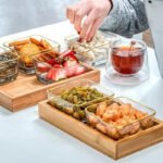 Anubhav Janni Dry Fruit Bowl 1 Wooden Plate Set Tray Home Restaurant Dessert Serving Mukhwas Fancy Candy Elegant Snack Kitchen Plate Stylish Tableware Snacks Nuts Decorative Nuts (Pack Of 1 Pcs) - Image 4