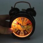 Anubhav Janni Big Black Bell Clock Bell Black Table Alarm Clock With Night Led Light Bedroom Clocks Heavy Sleepers Living Room Home Office Decor Kitchen Study Table (Pack Of 1 Pcs) - Image 4