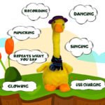Anubhav Janni Duck Dancing Toy Interactive Talking Singing Companion Imitating Toddlers Perfect Cactus Can Sing Talk Record Repeat What You Say Decor Kids Adult Cute Recording (Pack Of 1 Pcs) - Image 5