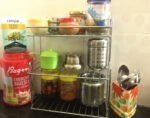 Anubhav Janni Ss L Shape Multipourpose Trolly Stainless Steel Multipurpose Kitchen Rack Storage Shelf Cutlery Storage Rack/Dish Rack Basket Boxes Utensils Dishes Plates Home (Pack Of 1 Pcs) - Image 5