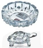 Anubhav Janni Turtle Crystal Glass Tortoise With Plate For Feng Shui And Vastu Lucky Home Showpiece Gift Clear Tray Good Luck Money Turtoise Best Career Pond Pot (Pack Of 1 Pcs) - Image 5