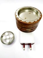 Anubhav Janni Wooden Kapoordani Electric Kapoor Dani Stand Incense Burner Dhoop Burner Camphor Aroma Diffuser Direct Plug Incense Burner Camphor Many Safety Features Home Office (Pack Of 1 Pcs) - Image 5