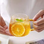 Anubhav Janni Golden Handle Coffie Mug 440 Ml Borosilicate Glass Cup Coffee Tea With Crystal For Lemon Coffee Tea Milk Green Tea Herbal Tea Lemon Home Coffee Tea Milk Green (Pack Of 1 Pcs) - Image 5
