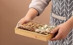 Anubhav Janni Dry Fruit Bowl 1 Wooden Plate Set Tray Home Restaurant Dessert Serving Mukhwas Fancy Candy Elegant Snack Kitchen Plate Stylish Tableware Snacks Nuts Decorative Nuts (Pack Of 1 Pcs) - Image 5