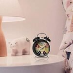 Anubhav Janni Big Black Bell Clock Bell Black Table Alarm Clock With Night Led Light Bedroom Clocks Heavy Sleepers Living Room Home Office Decor Kitchen Study Table (Pack Of 1 Pcs) - Image 5