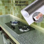 Anubhav Janni Aluminium Foil (60*300) Kitchen Stickers Oil Proof Waterproof Backsplash Wallpaper Self Adhesive Wall Sticker Anti Mold Heat Resistant For Walls Cabinets Drawers (Pack Of 1 Pcs) - Image 5