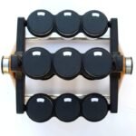 Anubhav Janni Revolving Rotating Wooden Wheel Spice Rack Kitchen Plastic Container Holder Organizer Degree Jars Design Storage Perfect Organization Easy Jar Convenient Stylish (Pack Of 1 Pcs) - Image 5