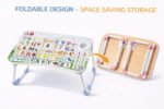 Anubhav Janni Alphabet Laptop Table Printed Carton Wooden Study Desk For Kids Foldable Portable Bed Large Activity Non Slip Legs Multipurpose Breakfast Tray Picnic Office Home (Pack Of 1 Pcs) - Image 5