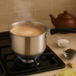 Anubhav Janni Sauce Pan Stainless Steel Russian Saucepan Tea Saucepan For Milk Tea Boiling Tea Coffee Soup Butter Mini Stove Durable Rust Free Easy to Clean Cookware Kitchen (Pack Of 1 Pcs) - Image 5