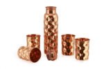 Anubhav Janni Diamond Copper Bottle With Glass The With Is A Sophisticated And Stylish Solution Those Seeking Healthy Way To Hydrate This Bottle Offers Numerous Health Benefits (Pack Of 1 Pcs) - Image 5