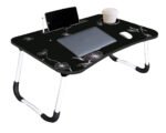 Anubhav Janni Black Flower Printed Laptop Table Multipurpose Foldable Study Wooden Writing Desk Bed Sofa Floor Portable Students Home Office Work Table Blue Laptop Table School (Pack Of 1 Pcs) - Image 5