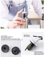 Anubhav Janni Glass Ss Oil Port 500 Ml Dispenser Bottle With Steel Cover Seasoning Bottle Leakproof Storage Household Stainless Condiment Dispenser Cover Leakproof Kitchen (Pack Of 1 Pcs) - Image 6