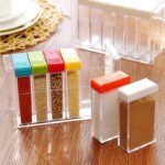 Anubhav Janni Crystal Spice Seasoning Rack Lid Container Set Box Pepper Salt Jar See Through Kitchen Dining Storage Containers Herbs Elegant Perfect Organization Decorative Jars (Pack Of 1 Pcs) - Image 6