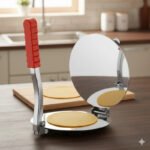 Anubhav Janni Puri Press Flower Stainless Steel Puris Maker New Machine For Home Kitchen Making Khakhra Poori Many More Manual Hand Khakhra Poori Iron  Latna Ideal Poori Papad (Pack Of 1 Pcs) - Image 6