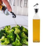 Anubhav Janni Indian Glass Oil Port (250 Ml) And Vinegar Storage Bottle Cruet Seasoning Set For Dining Table Home Kitchen Sauce Dispenser Bottles  Steel Spout Container Cooking (Pack Of 1 Pcs) - Image 6