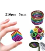 Magnetic Balls 216 Pcs Ball Toys for Kids - 6×6 Cube with 8 Colors 5mm Balls - Image 3