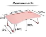 Anubhav Janni Pink Laptop Table Multipurpose Foldable Study Wooden Writing Desk Bed Sofa Floor Portable Students Home Office Work Table Blue Laptop Table School (Pack Of 1 Pcs) - Image 7