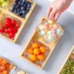 Anubhav Janni Dry Fruit Bowl 1 Wooden Plate Set Tray Home Restaurant Dessert Serving Mukhwas Fancy Candy Elegant Snack Kitchen Plate Stylish Tableware Snacks Nuts Decorative Nuts (Pack Of 1 Pcs) - Image 8