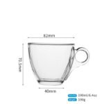 Anubhav Janni Classics Tea Cup Glass Cups Transparent Coffee For Home Office Kitchen Cafe Hotel Crystal Clear Classic And Saucer Each Espresso Cappuccino (Set Of 6 Pcs) - Image 8