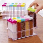 Anubhav Janni Crystal Spice Seasoning Rack Lid Container Set Box Pepper Salt Jar See Through Kitchen Dining Storage Containers Herbs Elegant Perfect Organization Decorative Jars (Pack Of 1 Pcs) - Image 8