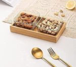 Anubhav Janni Dry Fruit Bowl 1 Wooden Plate Set Tray Home Restaurant Dessert Serving Mukhwas Fancy Candy Elegant Snack Kitchen Plate Stylish Tableware Snacks Nuts Decorative Nuts (Pack Of 1 Pcs) - Image 9