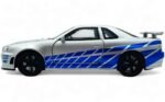 Nissan Skyline R34 GT-R 1:24 diecast scale model car collectible - Multicolor - Image 6